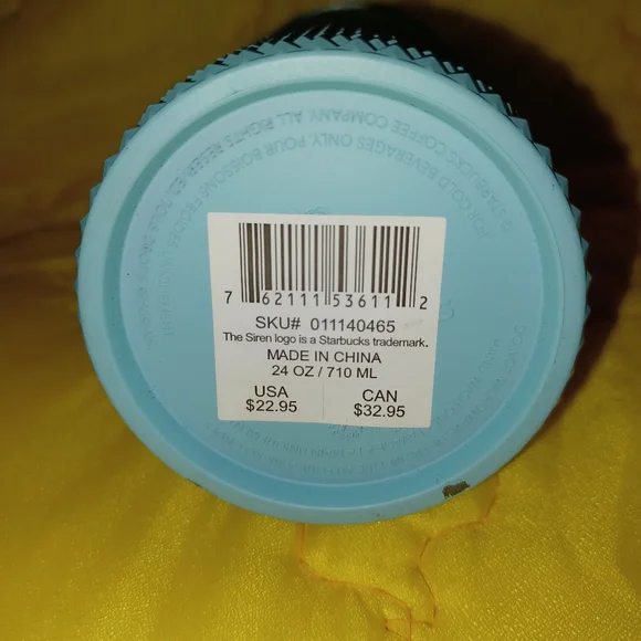 Starbucks 2022  Glacier Blue  Studded Cut Tumbler w/ Straw 24 oz NWT - Picture 7 of 9